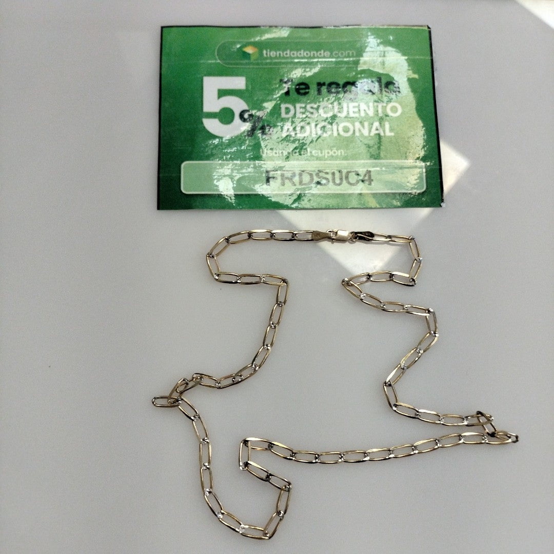 CADENA TEJIDO ESLABONES 11.1G 55 CM 14K (NUEVO)