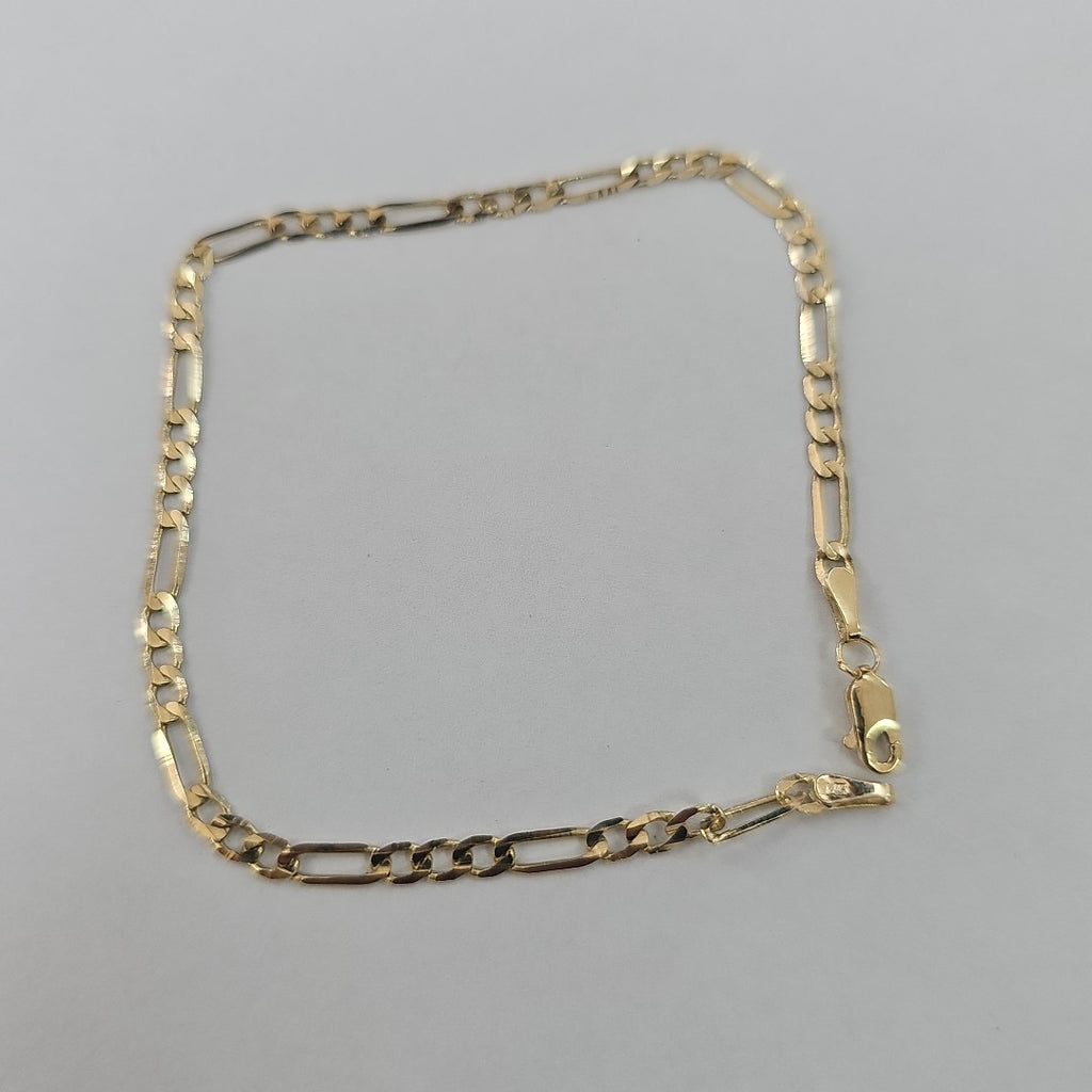 PULSERA TEJIDO 3X1 14K 21 CM 3 GR (NUEVO)