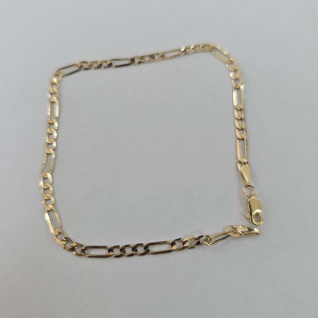 PULSERA TEJIDO 3X1 14K 21 CM 3 GR (NUEVO)
