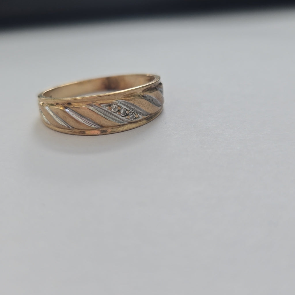 ANILLO ORO, RODIADO 10 K 3.5 GRMS (SEMINUEVO)