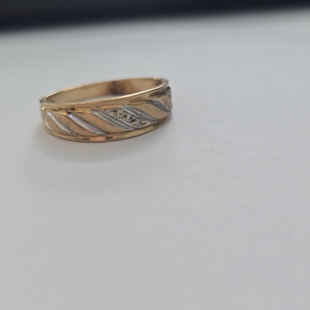 ANILLO ORO, RODIADO 10 K 3.5 GRMS (SEMINUEVO)