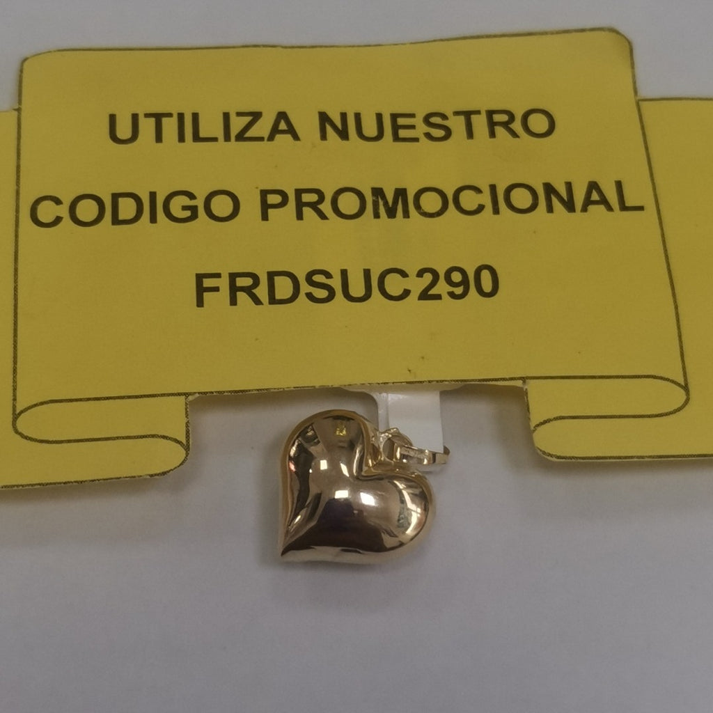 DIJE TEJIDO CORAZON LISO 14K 1.2 GR (NUEVO)