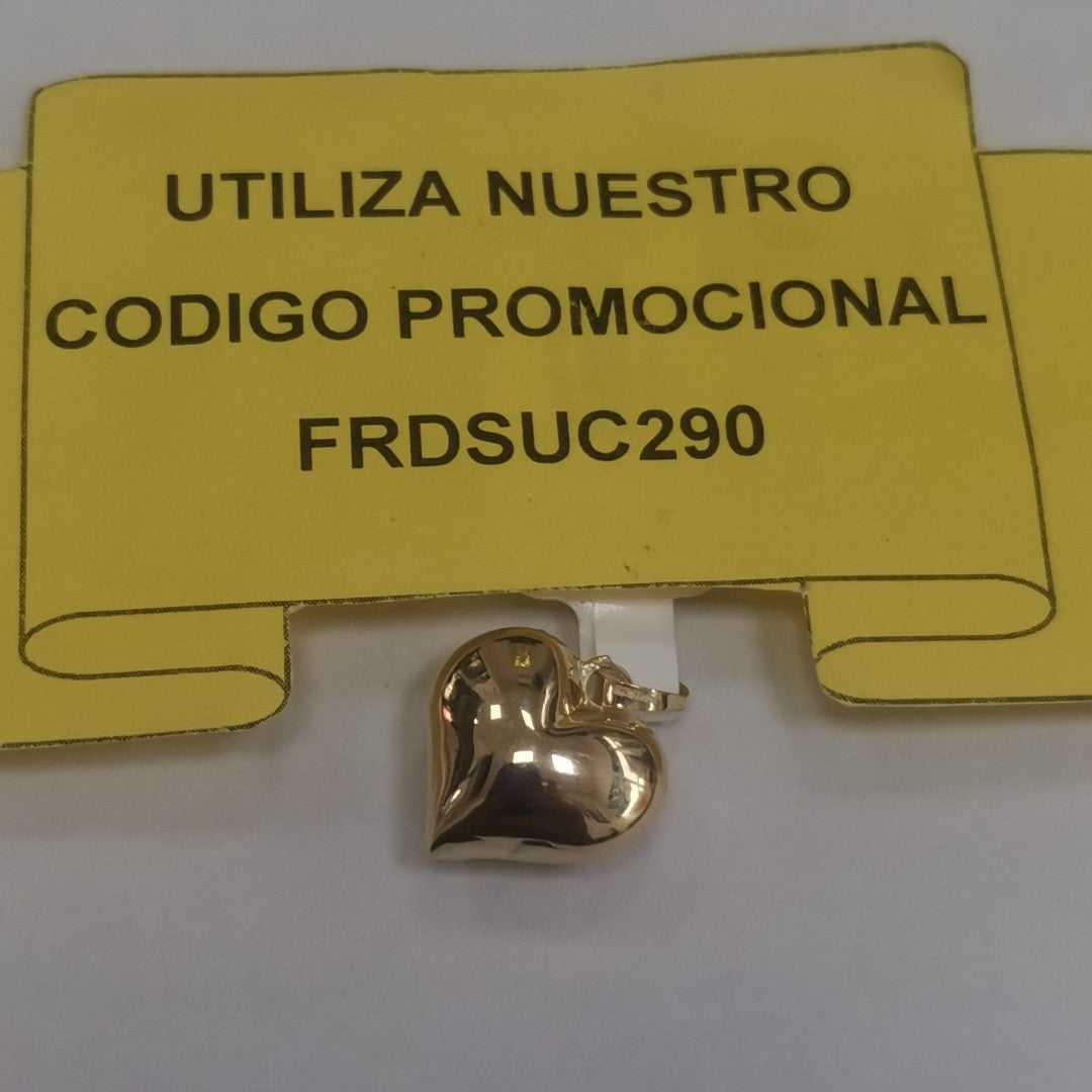 DIJE TEJIDO CORAZON LISO 14K 1.2 GR (NUEVO)