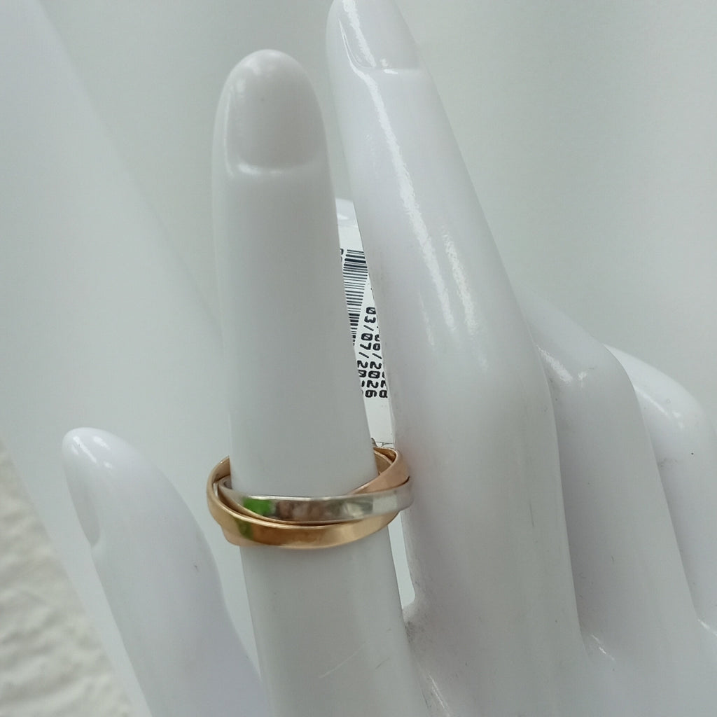 ANILLO ORO COMBINADO 14 K 4.2 GRMS (SEMINUEVO)