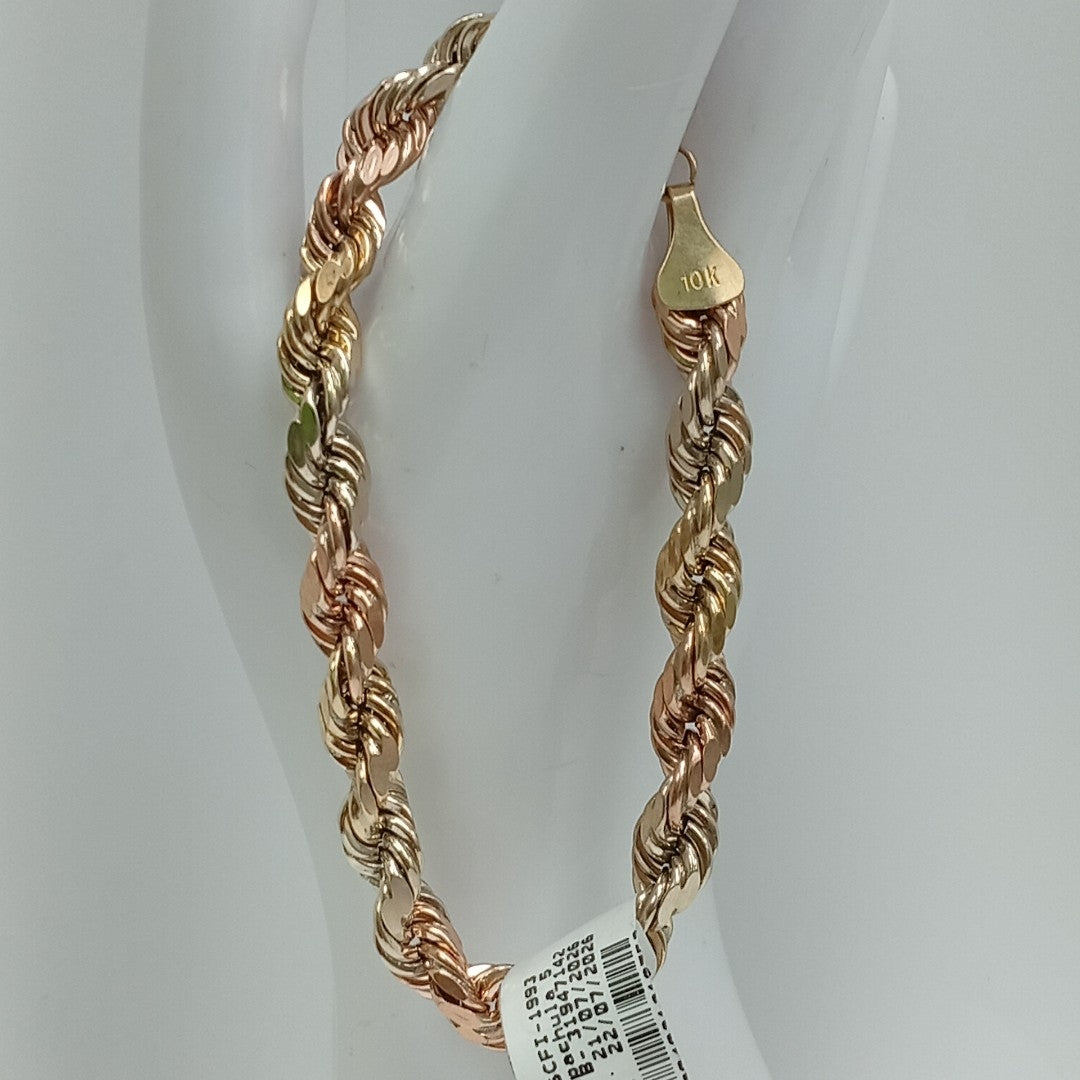 PULSERA ORO, ORO COMBINADO 10 K 18.3 GRMS (SEMINUEVO)