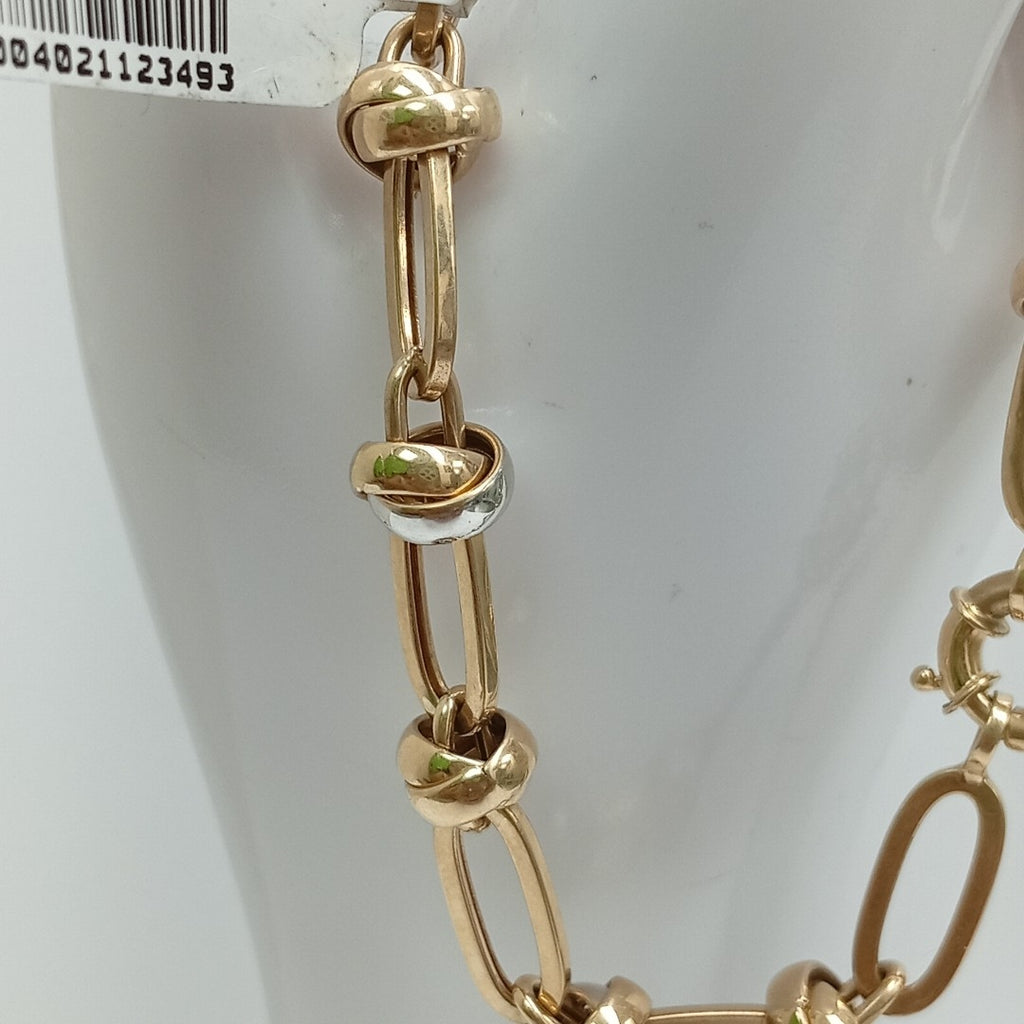 PULSERA ORO COMBINADO 14 K 6.4 GRMS (SEMINUEVO)