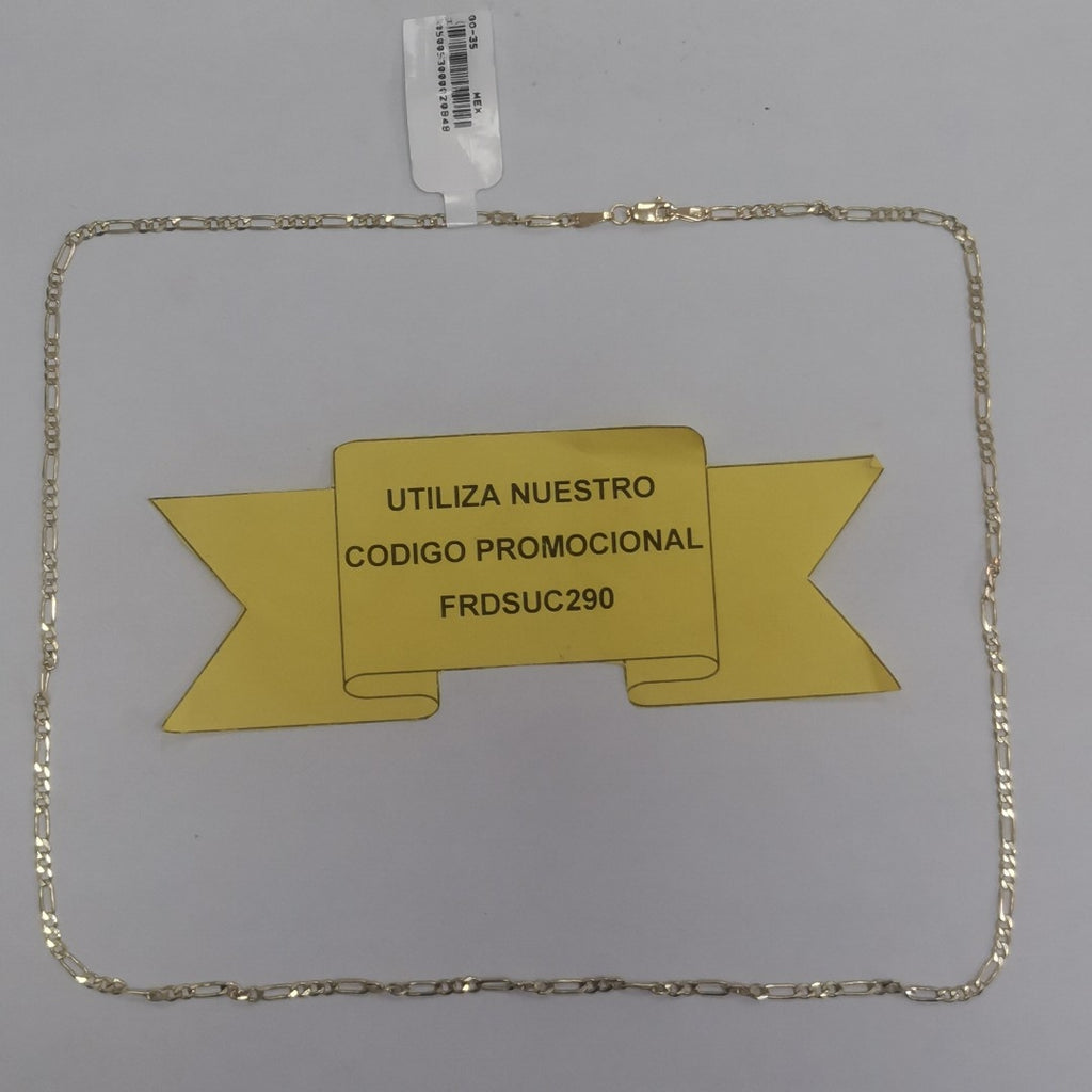 CADENA TEJIDO 3X1 14K 55 CM 5.2 GR (NUEVO)