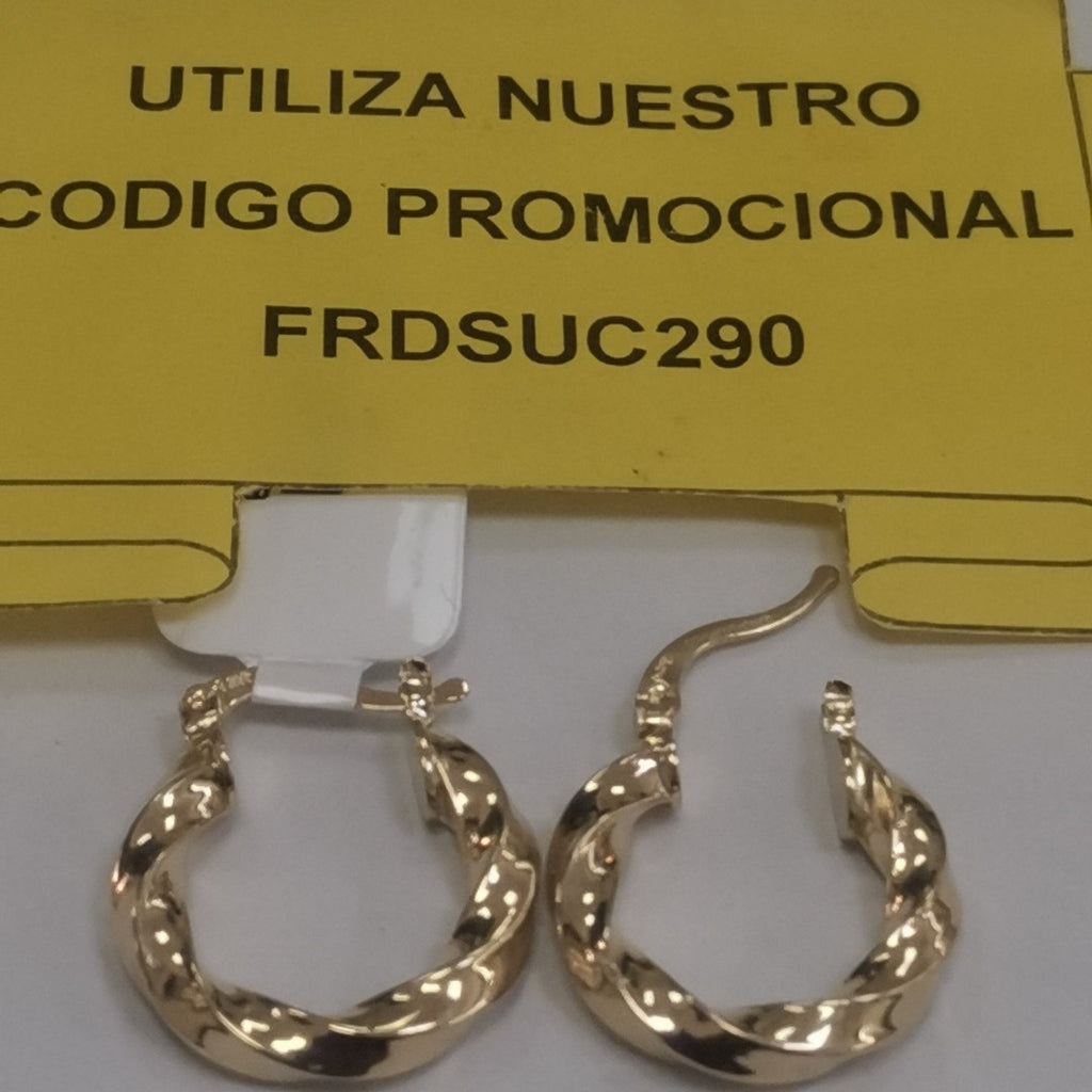 ARETES ARRACADA TORZAL 14K 1.9 GR (NUEVO)