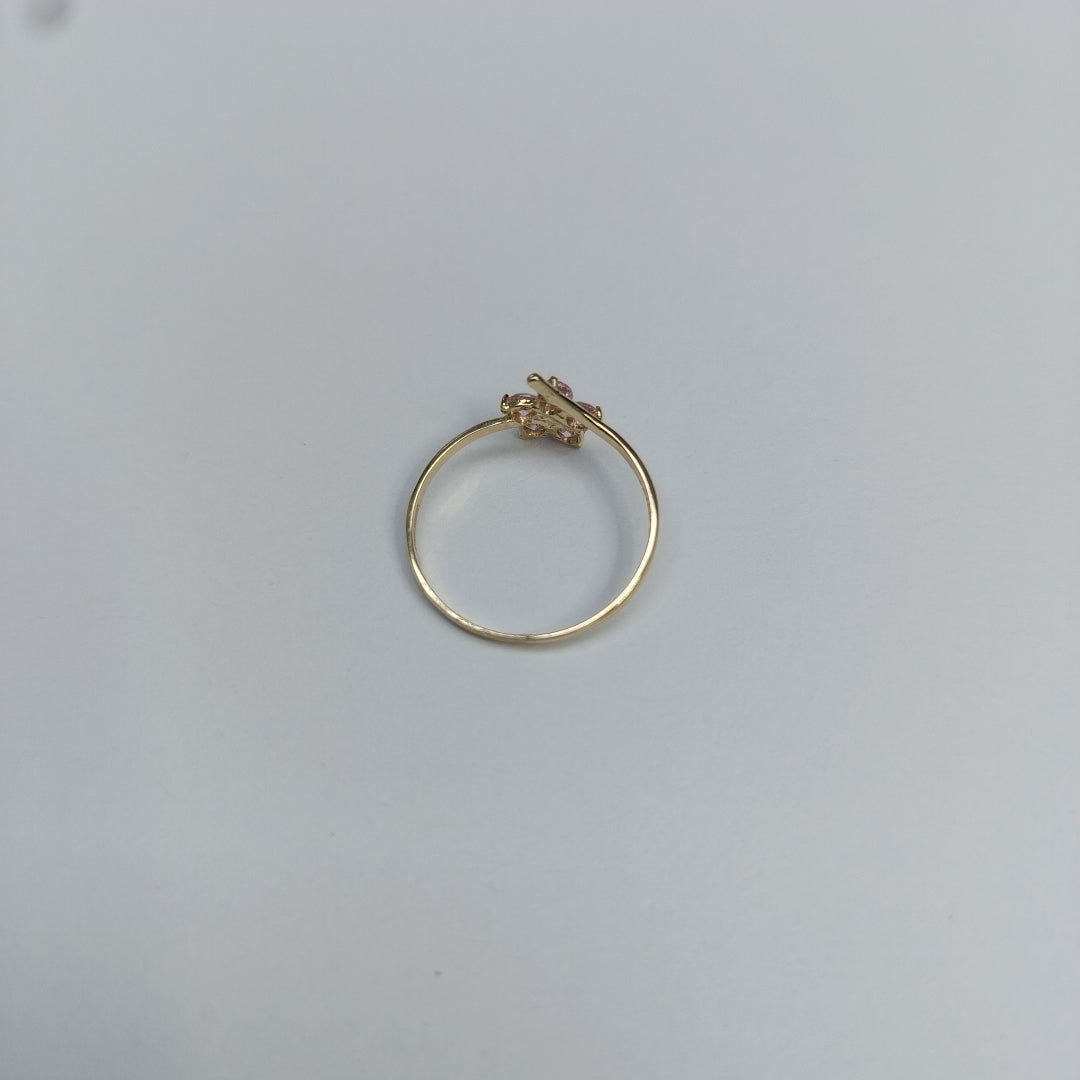 ANILLOS FIG FLOR PIEDRAS COL 14K TALLA 7 1 GR (NUEVO)