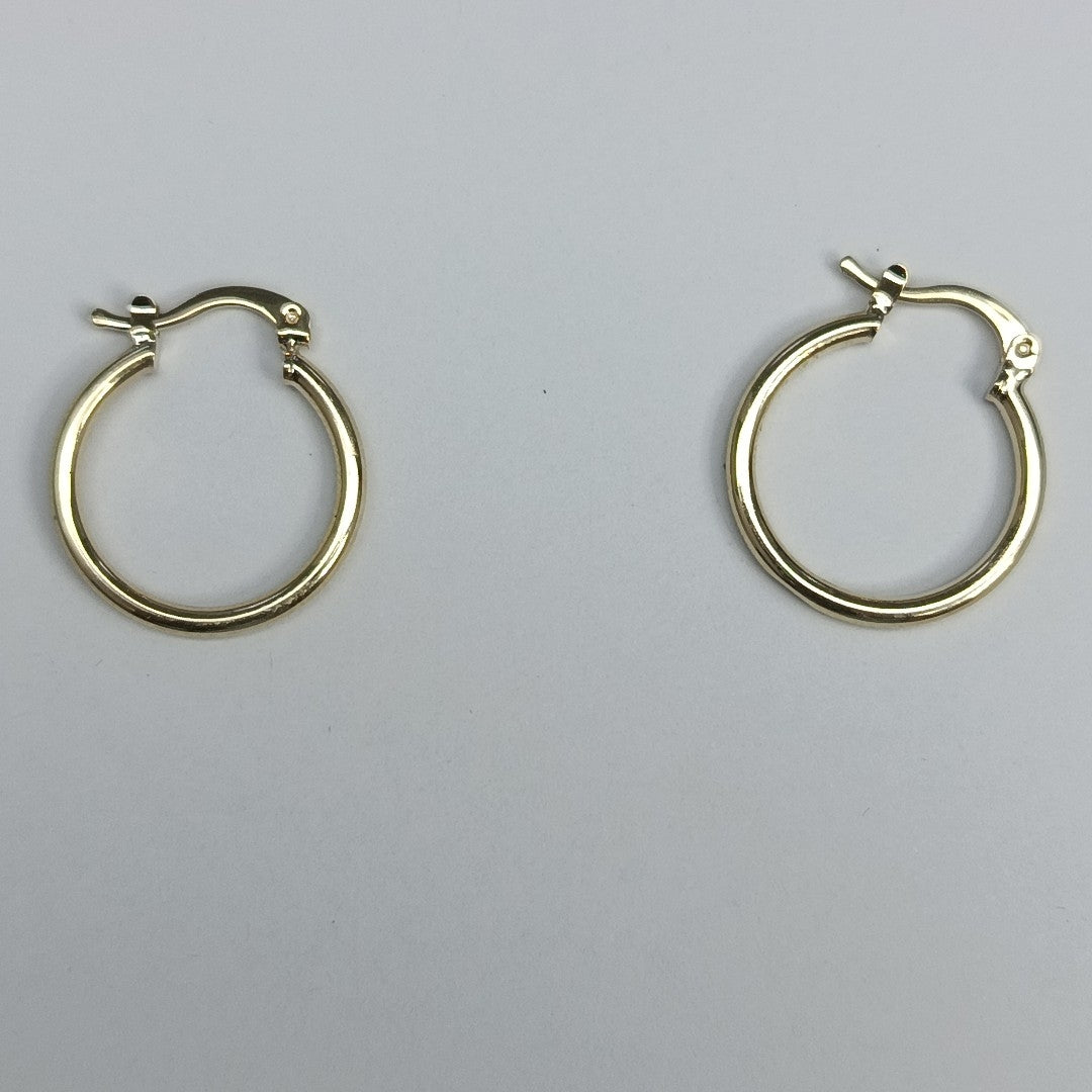 ARETES TEJIDO ARRACADAS LISAS 14K 1.2 GR (NUEVO)