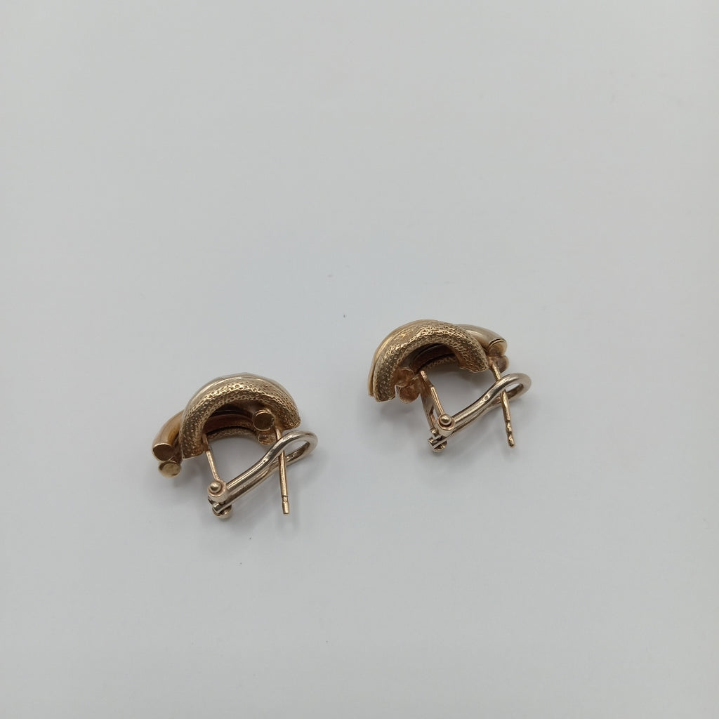ARETES PAR ORO COMBINADO 14 K 4,60 GRMS (SEMINUEVO)