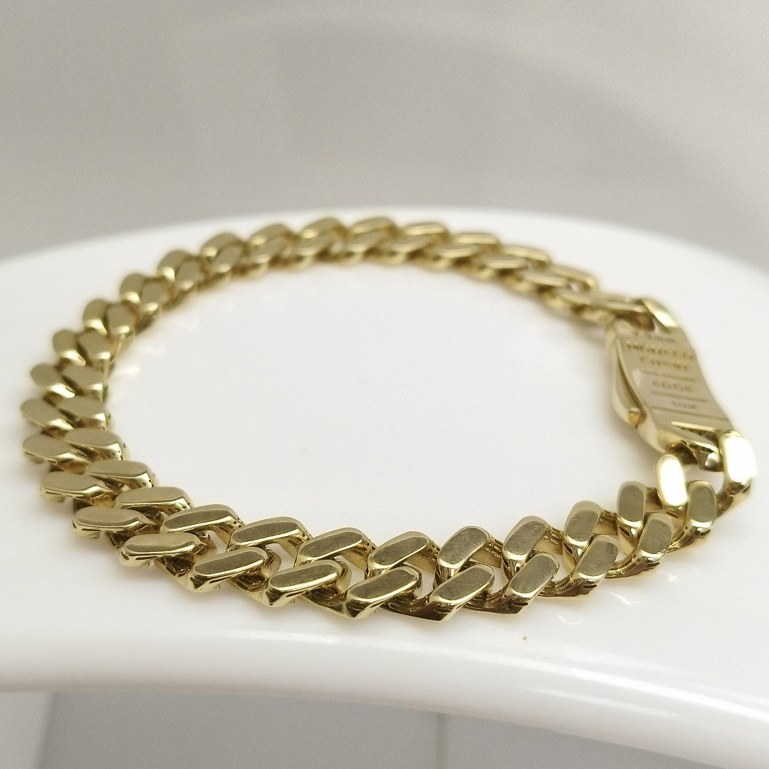 PULSERA CABALLERO MONACO ORO 10K 12.8 (NUEVO)
