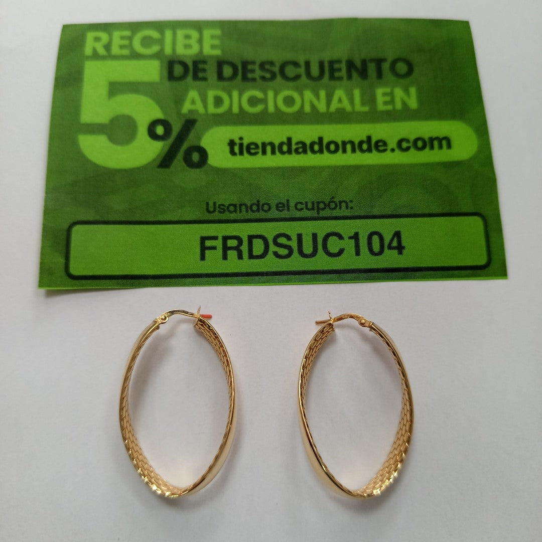 ARRACADAS PAR ORO 14 K 4,60 GRMS (SEMINUEVO)