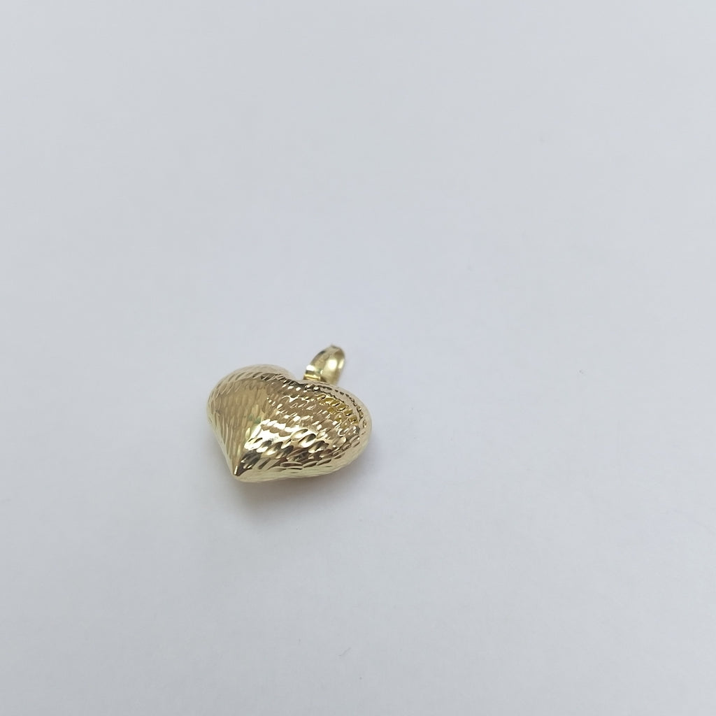DIJE TEJIDO CORAZON LABRADO 14K 1 GR (NUEVO)