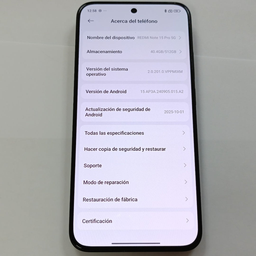 CELULAR XIAOMI REDMI NOTE 15 PRO 5G 25080RABDG (2026) 512 GB 8 GB RAM (SEMINUEVO)