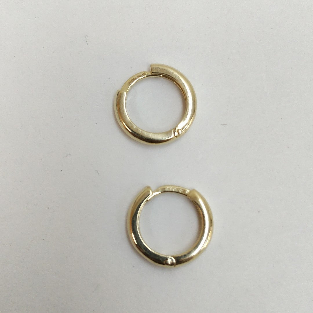 ARETES ARRACADAS LISAS 10K 1.2 GR (NUEVO)