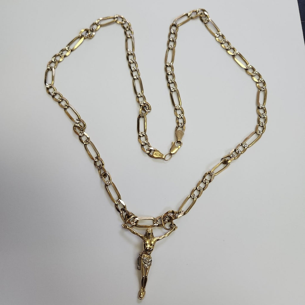 CADENA, CRUCIFIJO ORO 10 K 29.8 GRMS (SEMINUEVO)