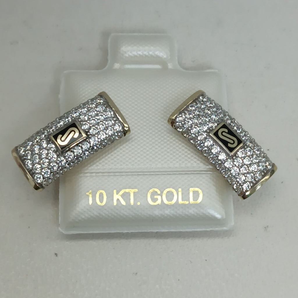 PAR ARETES MONACO ORO 10K 3.4 (NUEVO)