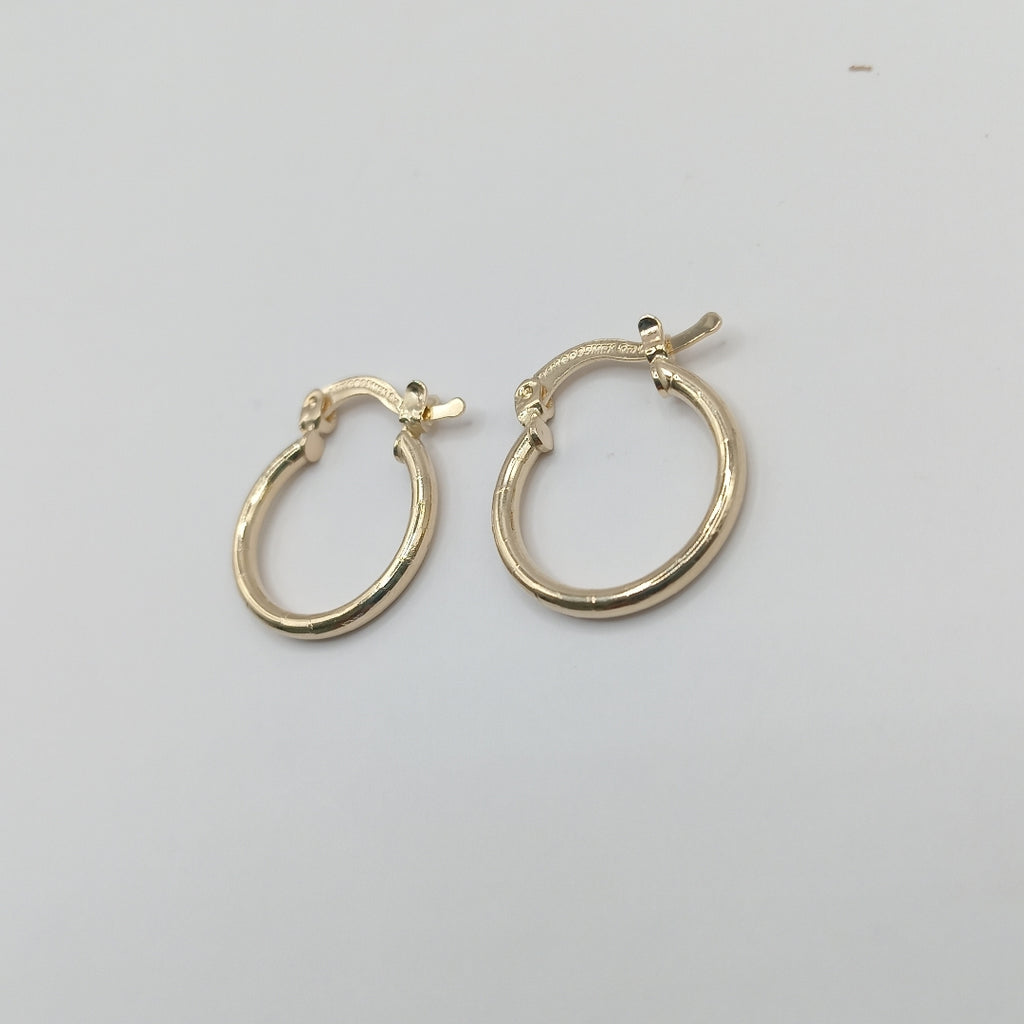 ARETES ARRACADAS ESTRIADAS 14K 1.4 GR (NUEVO)