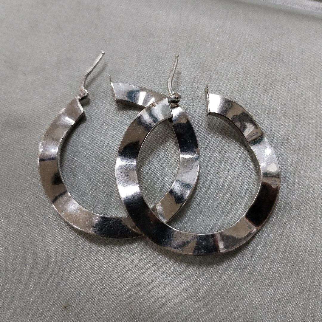 ARRACADAS PAR ORO, ORO BLANCO 14 K 6.1 GRMS (SEMINUEVO)