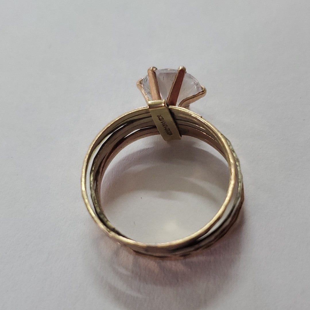 ANILLITO ORO COMBINADO 10 K 3,40 GRMS (SEMINUEVO)