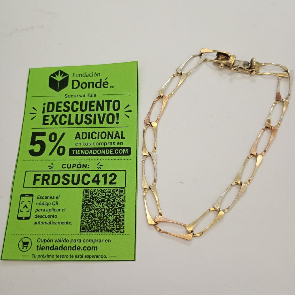 PULSERA ORO COMBINADO 14 K 6,50 GRMS (SEMINUEVO)