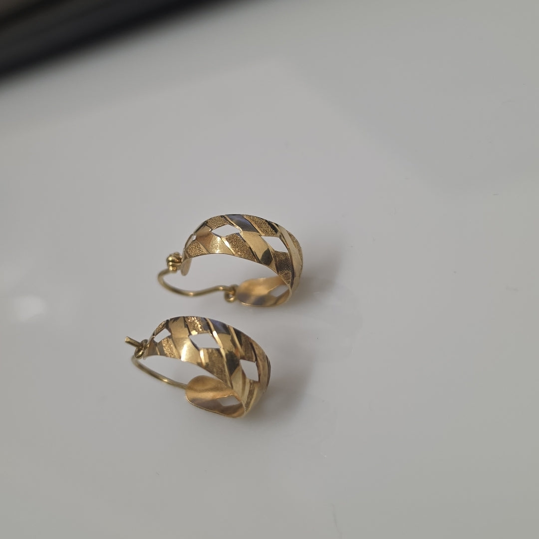 ARRACADAS PAR ORO 14 K 2.4 GRMS (SEMINUEVO)