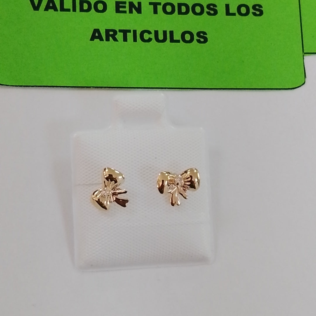 BROQUELES BROQUEL FIG MOÑO C CIRCONIA 14K 0.2441 GR (NUEVO)