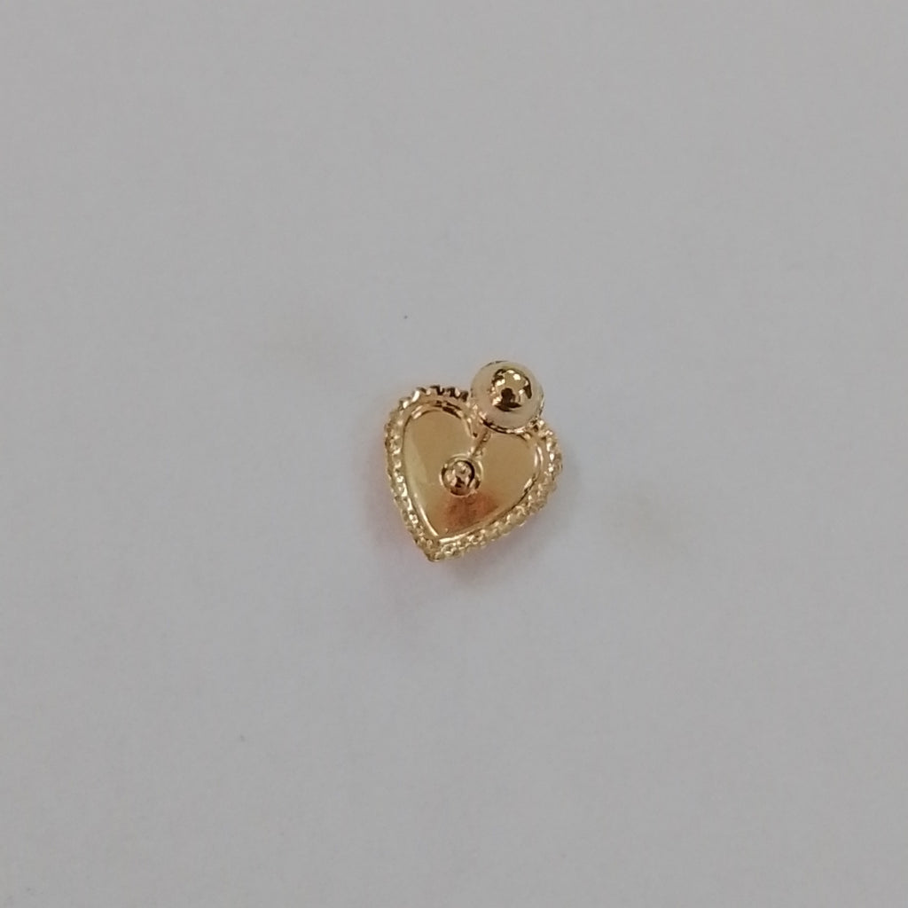 BROQUELES BROQUEL FIG CORAZON C CIRCONIA 14K 0.2614 GR (NUEVO)