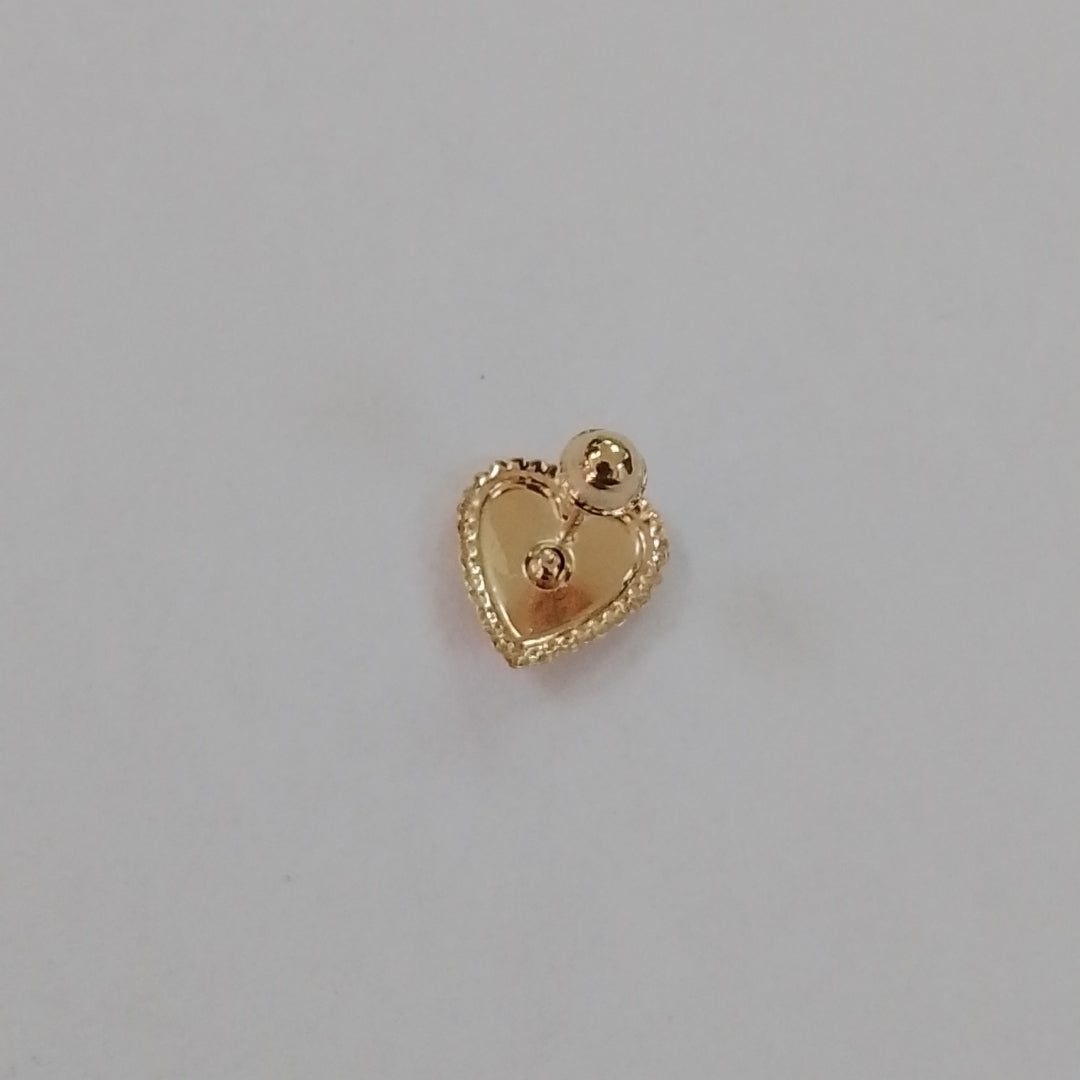 BROQUELES BROQUEL FIG CORAZON C CIRCONIA 14K 0.2614 GR (NUEVO)