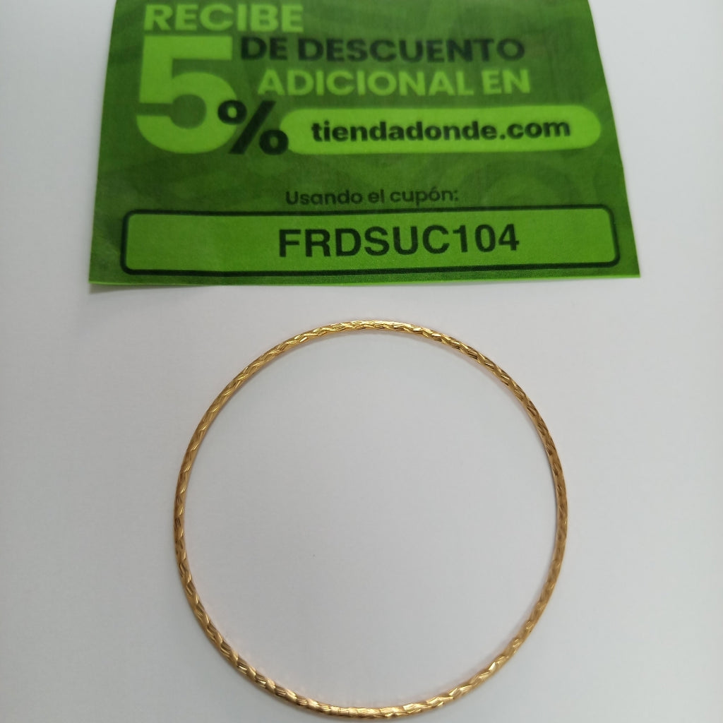 PULSERA RIGIDA ORO 14 K 4,00 GRMS (SEMINUEVO)