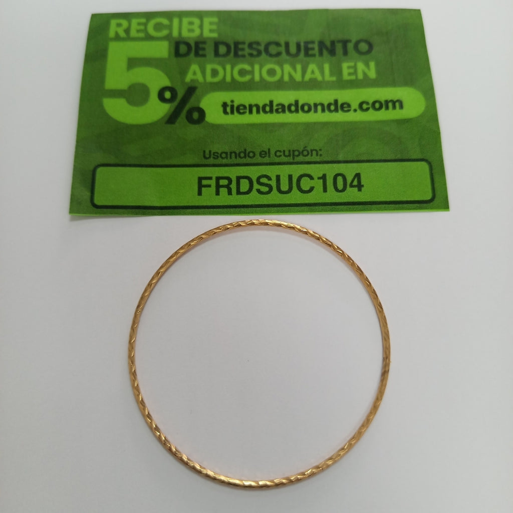 PULSERA RIGIDA ORO 14 K 4,00 GRMS (SEMINUEVO)