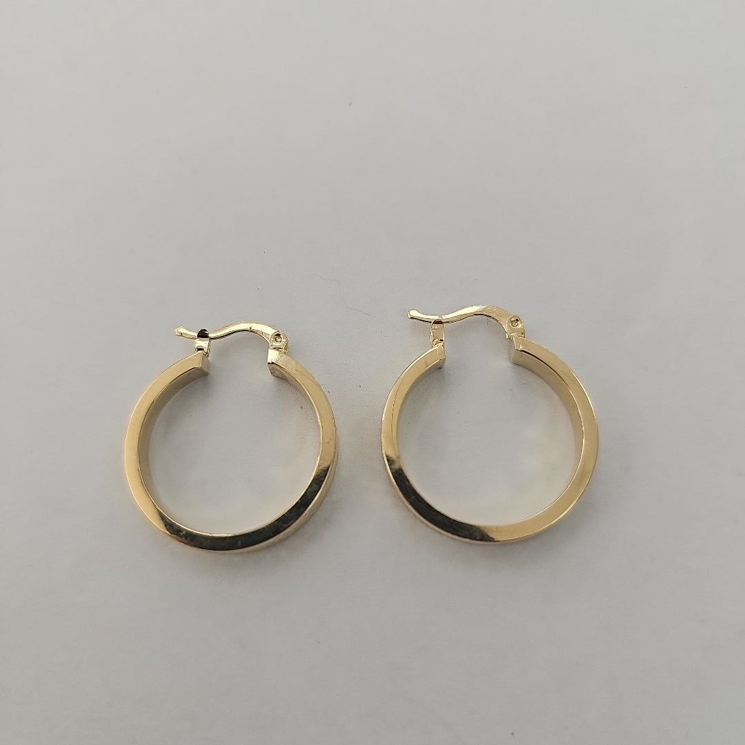 ARETES TEJIDO ARRACADAS FACETADAS 14K 2.9 GR (NUEVO)