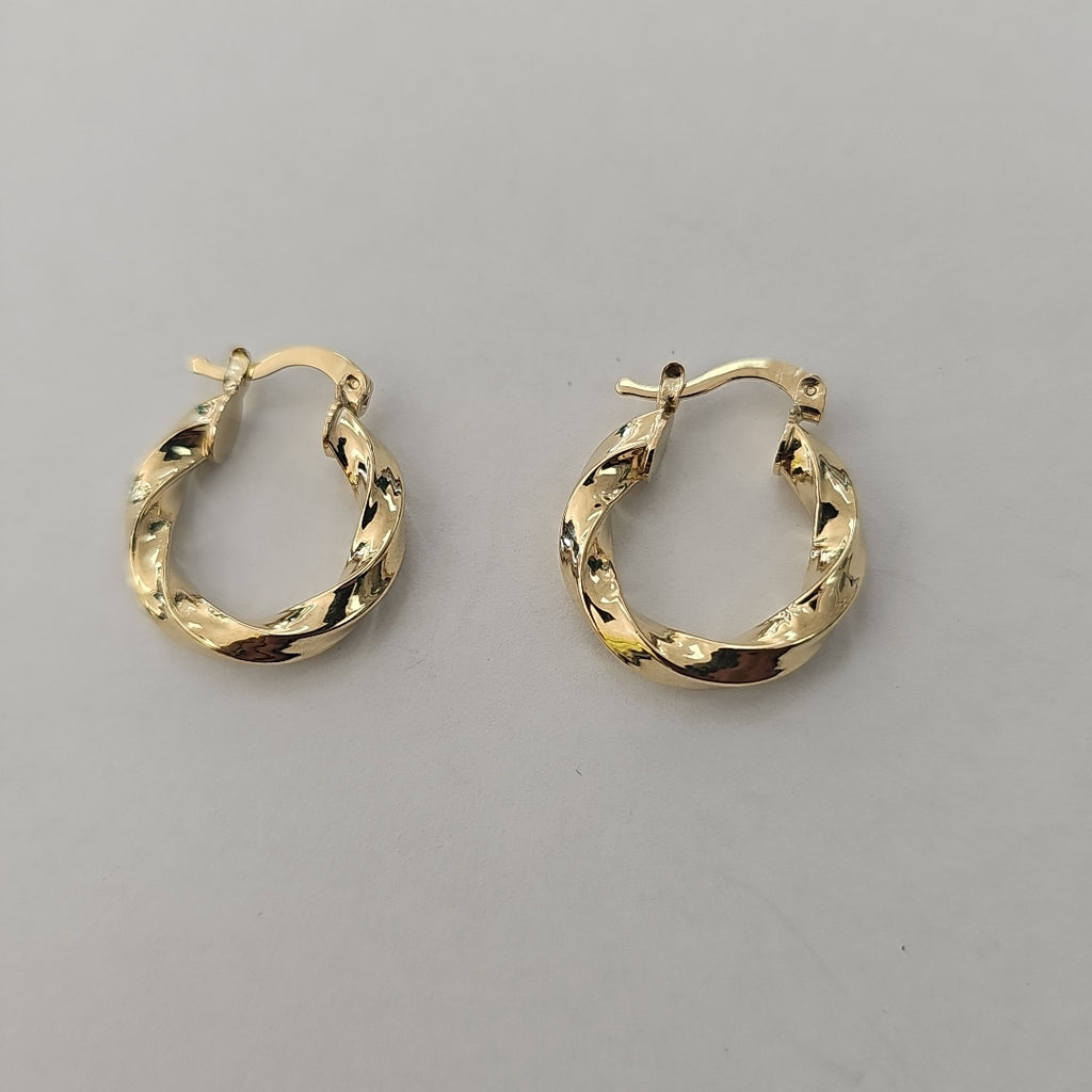 ARETES ARRACADA TORZAL 14K 2 GR (NUEVO)