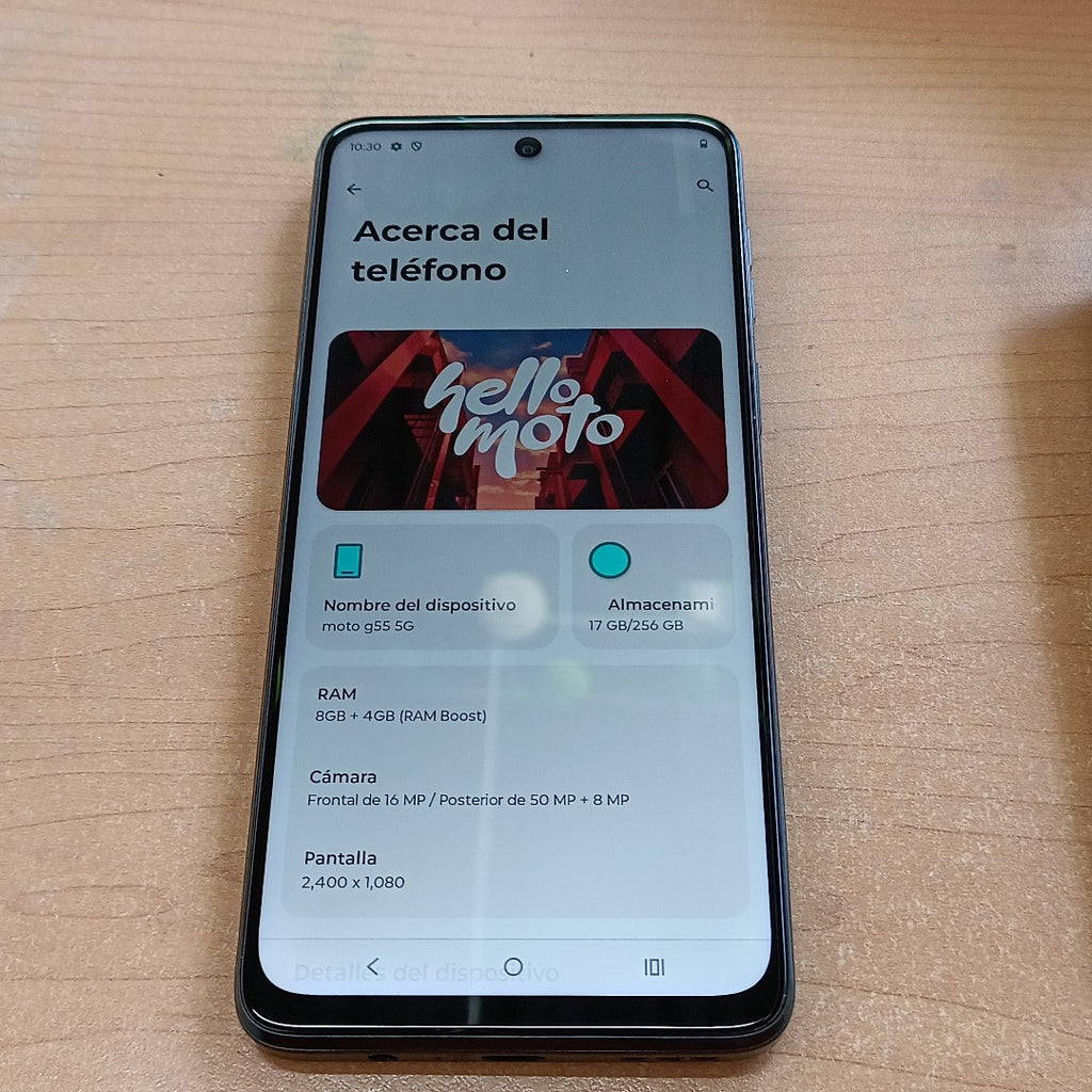 CELULAR MOTOROLA MOTO G55 5G XT2435-1(2024) 256 GB 8 GB RAM (SEMINUEVO)