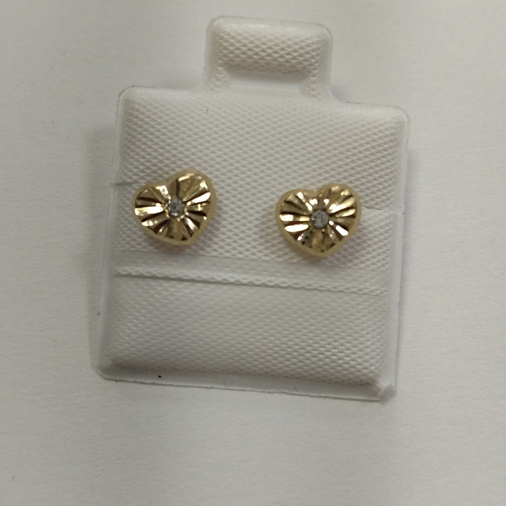 BROQUELES BROQUEL FIG CORAZON C CIRCONIA 14K 0.2603 GR (NUEVO)