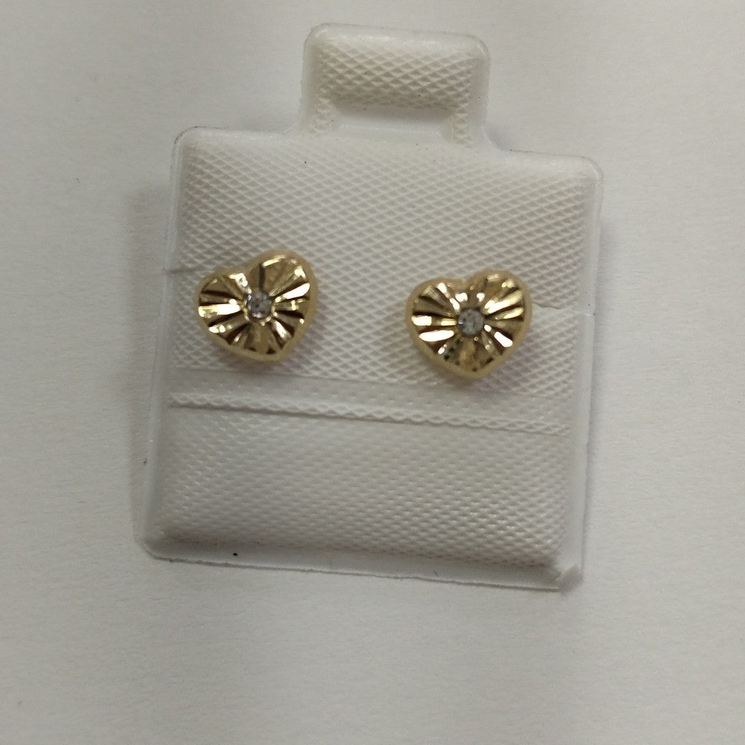 BROQUELES BROQUEL FIG CORAZON C CIRCONIA 14K 0.2603 GR (NUEVO)