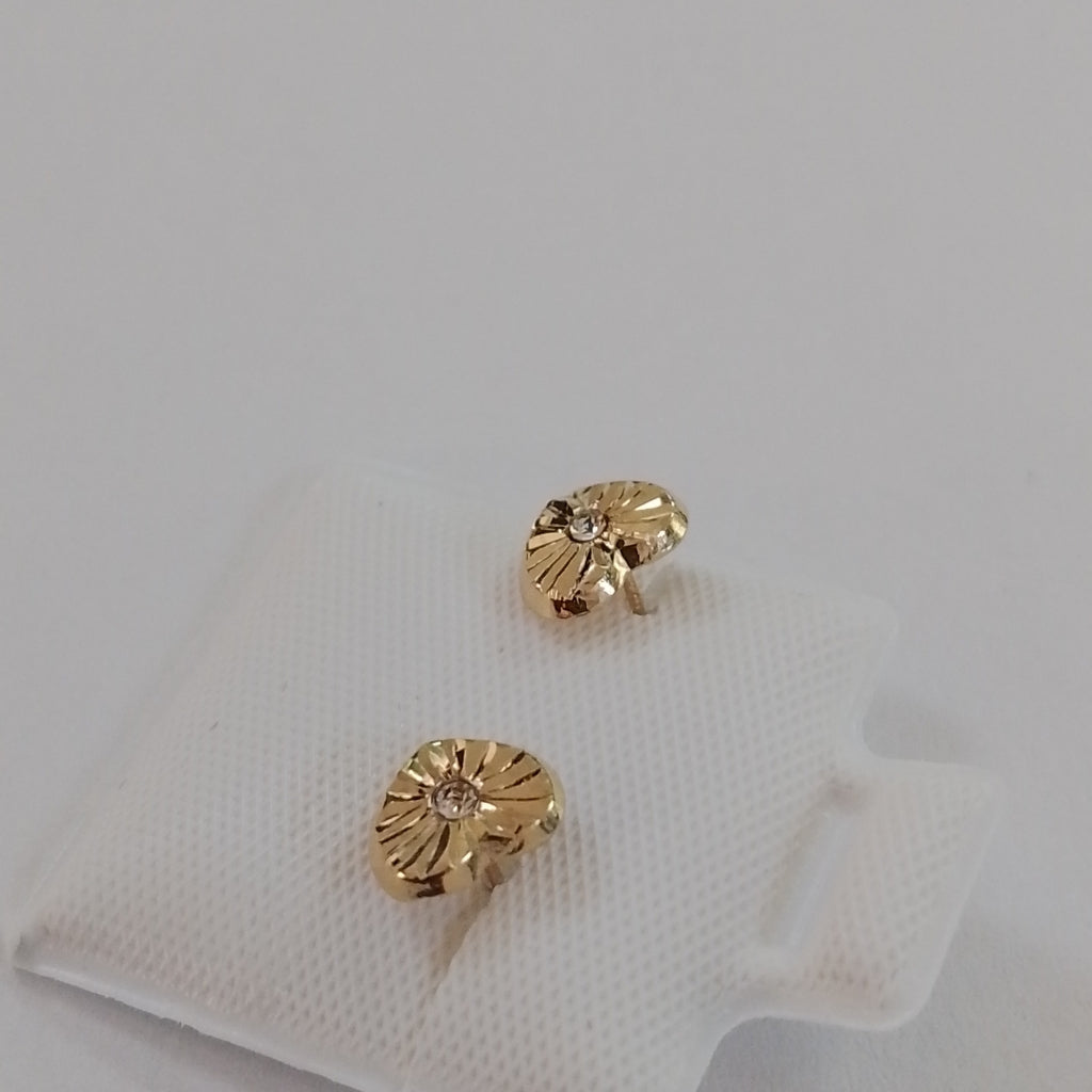 BROQUELES BROQUEL FIG CORAZON C CIRCONIA 14K 0.2603 GR (NUEVO)