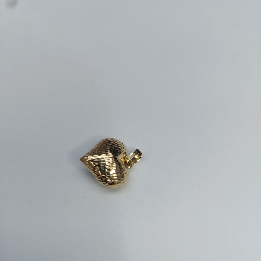 DIJE TEJIDO CORAZON LABRADO 14K 0.9 GR (NUEVO)
