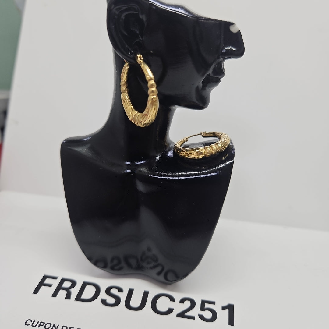 ARRACADAS PAR ORO 14 K 2,60 GRMS (SEMINUEVO)