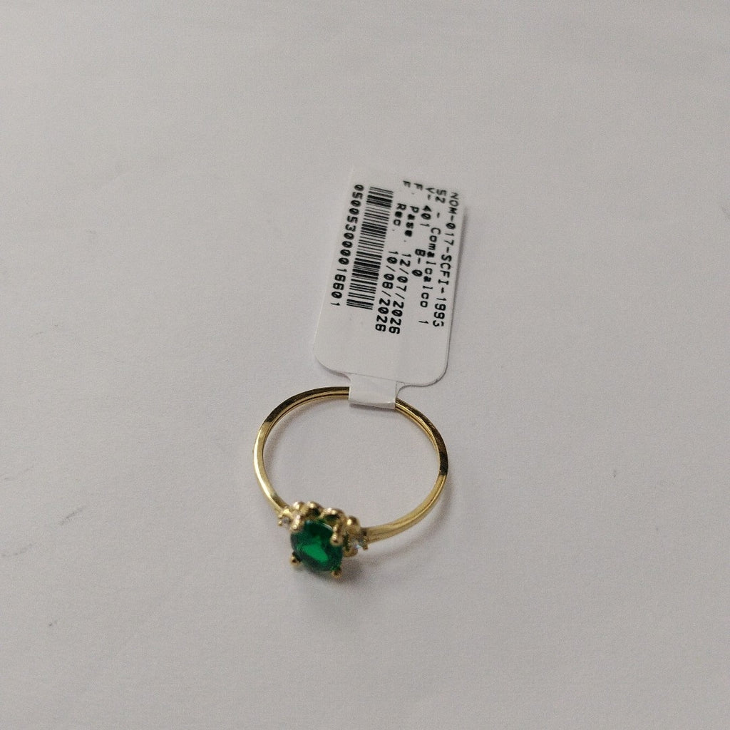 ANILLOS CON CIRCONIAS PDRAS DE COLOR 14K TALLA 7 1 GR (NUEVO)