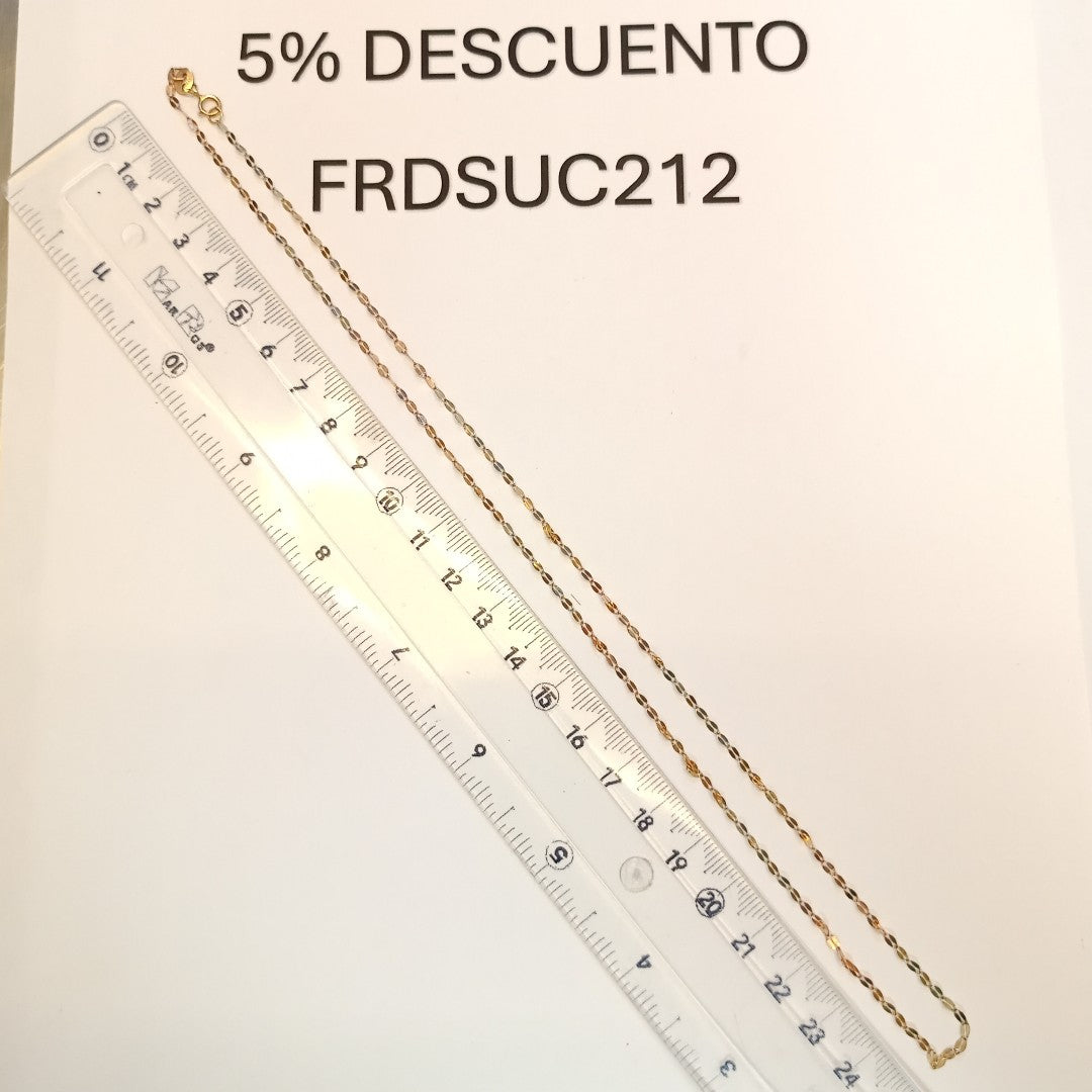 CADENA ORO COMBINADO 10 K 1,20 GRMS (SEMINUEVO)