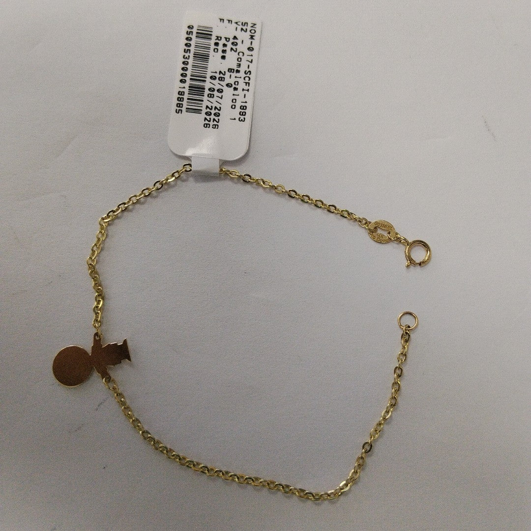 PULSERA TEJIDO ESPECIAL FIG NIÑO 14K 18 CM 1.4 GR (NUEVO)