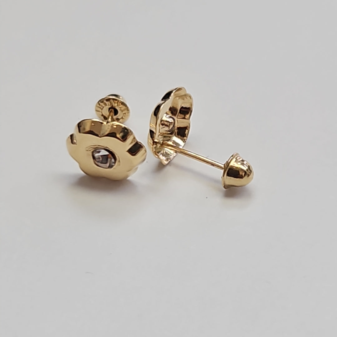 BROQUELES BROQUEL FIG FLOR C CIRCONIA 14K 0.2581 GR (NUEVO)