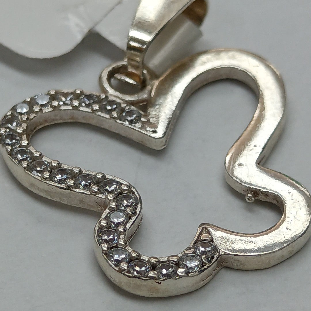 DIJE MARIPOSA C/CIRCONIAS PLATA .925 2.4 GR (NUEVO)