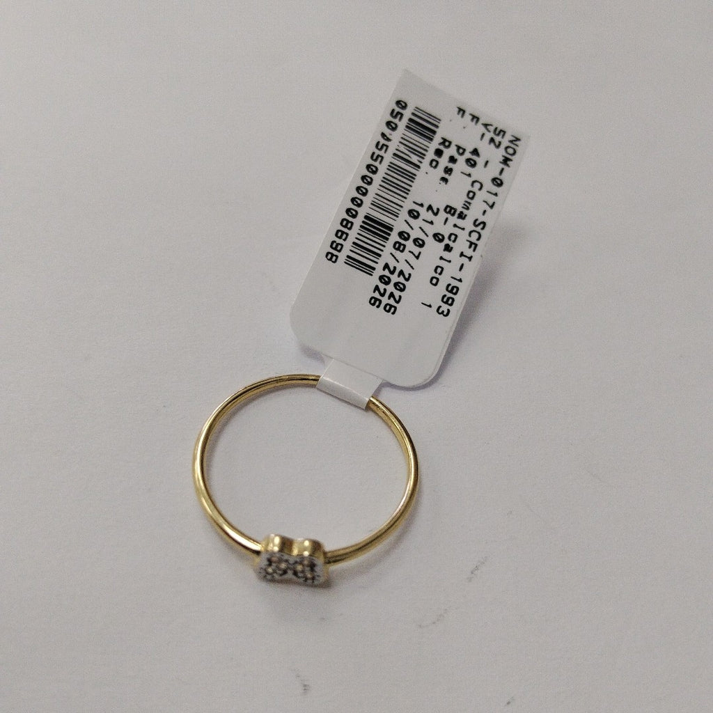 ANILLO ANILLITO MARIPOSA C CIRCONIAS 14K 7 TALLA 1 GR (NUEVO)