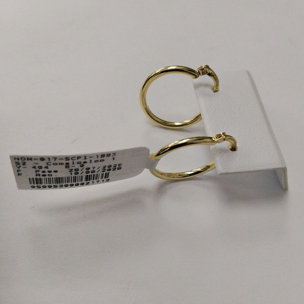 ARETES TEJIDO ARRACADAS LISAS 14K 1.2 GR (NUEVO)