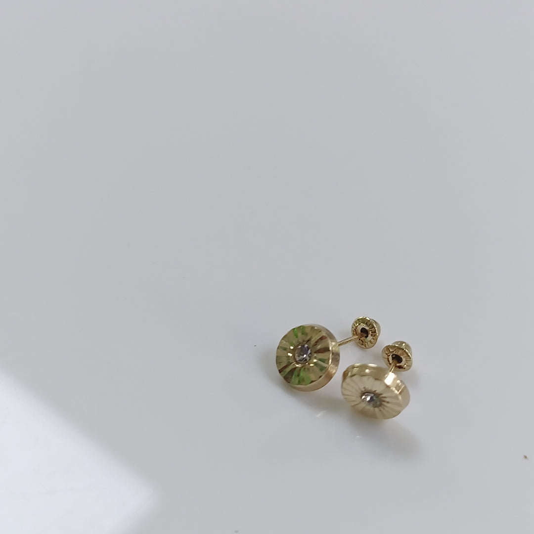 BROQUELES BROQUEL FIG BOTON C CIRCONIA 14K 0.2916 GR (NUEVO)