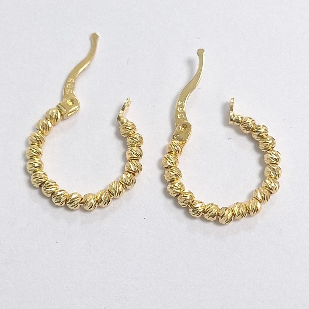 ARRACADAS PAR ORO 14 K 2.7 GRMS (SEMINUEVO)
