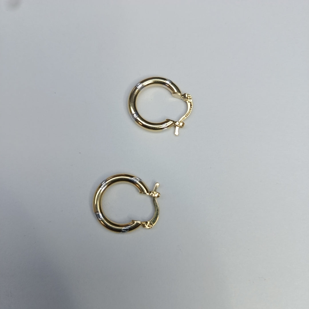 ARETES ARRACADAS COMBINADAS 14K 1.6 GR (NUEVO)